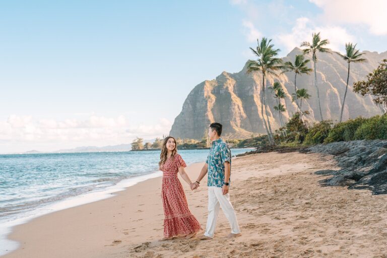 Sun-Kissed Romance: Playful Engagement Photoshoot at Kaaawa