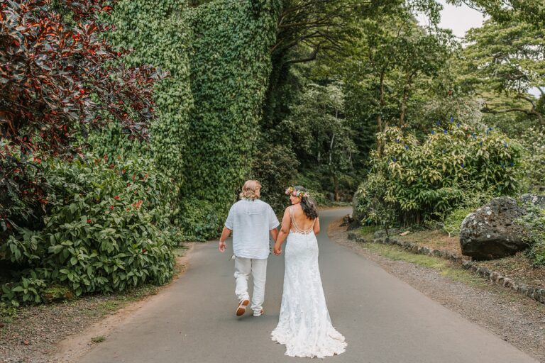 Intimate Waimea Valley Wedding on Oahu’s North Shore